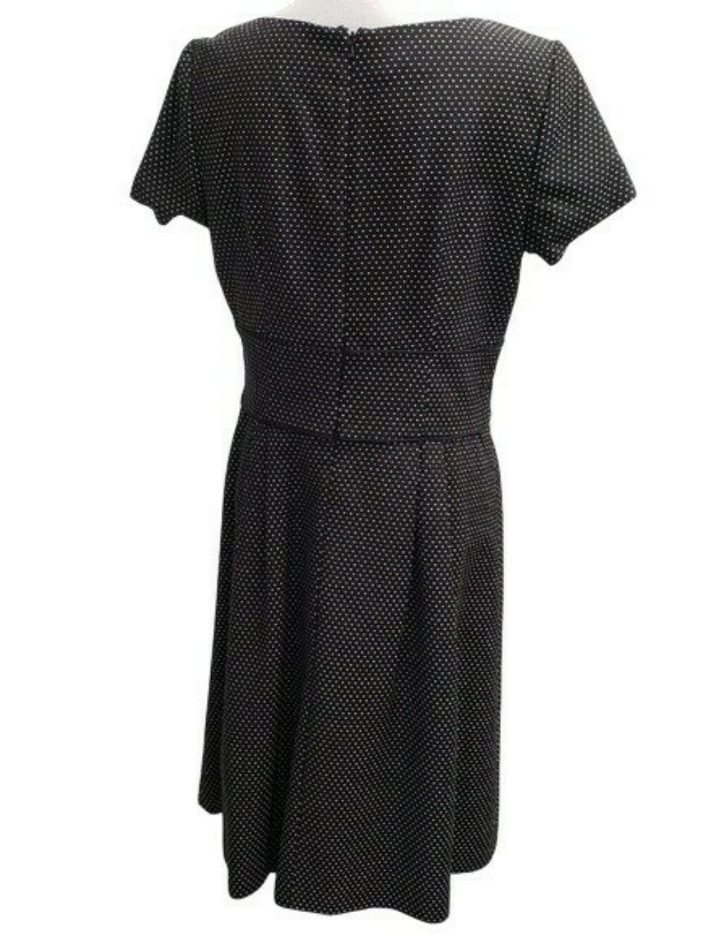 Talbots Womens Polka Dot Black Dress Size 10 - Picture 2 of 6